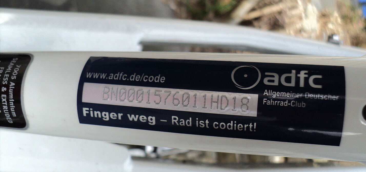 EIN-Code-Aufkleber So sieht ein Aufkleber zur Codierung aus